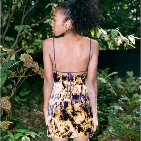 Urban Outfitters Brown Dawn Velvet Slip Dress - Picture 2 of 3